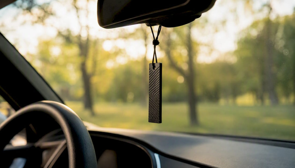 Minimalist wooden car air freshener hanging