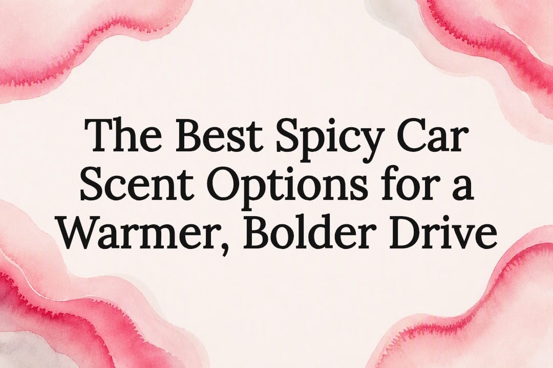Decorative title card illustration for car scents