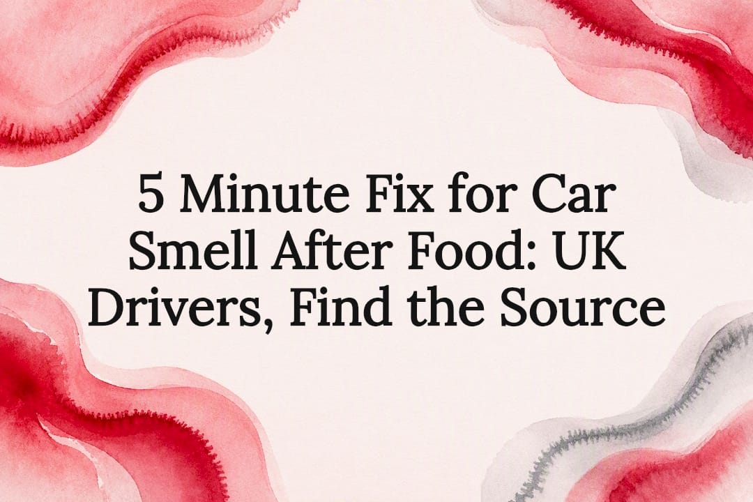 Decorative car odour title card illustration