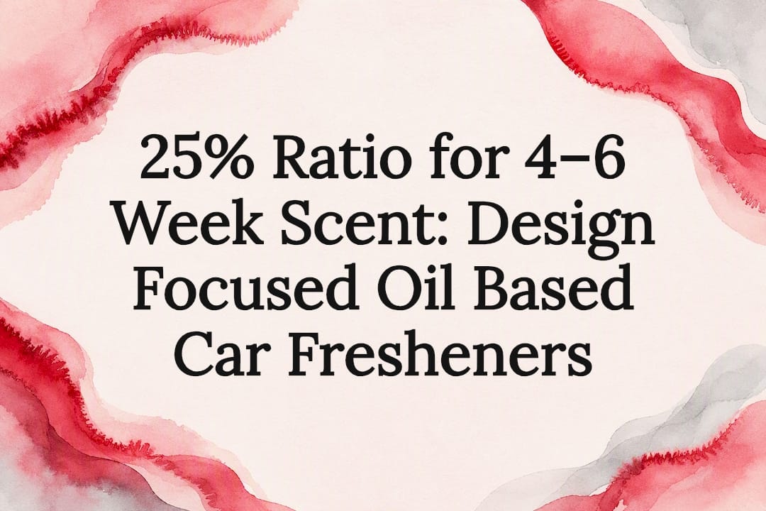 Decorative oil freshener title card
