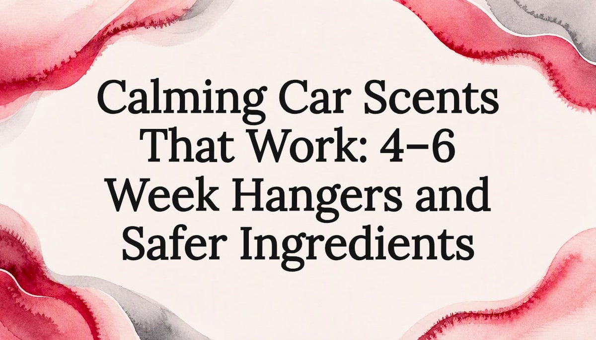 Decorative calming car scent title card