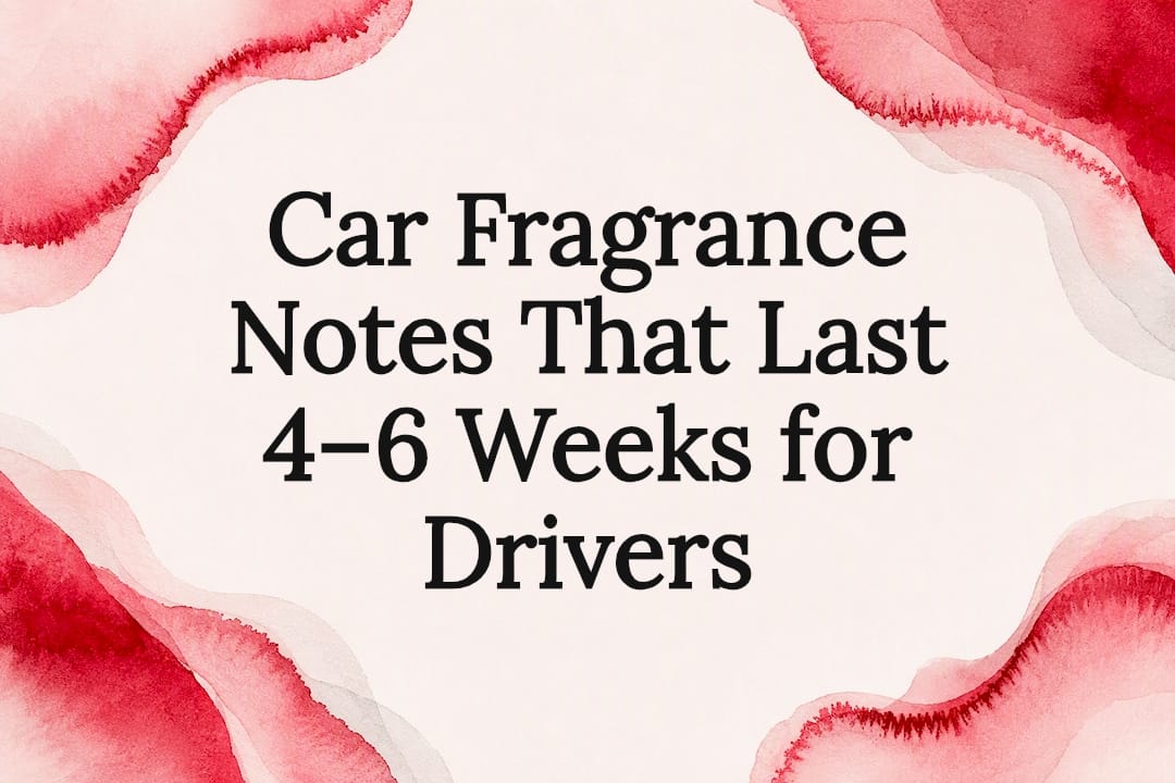 Decorative car fragrance notes title card