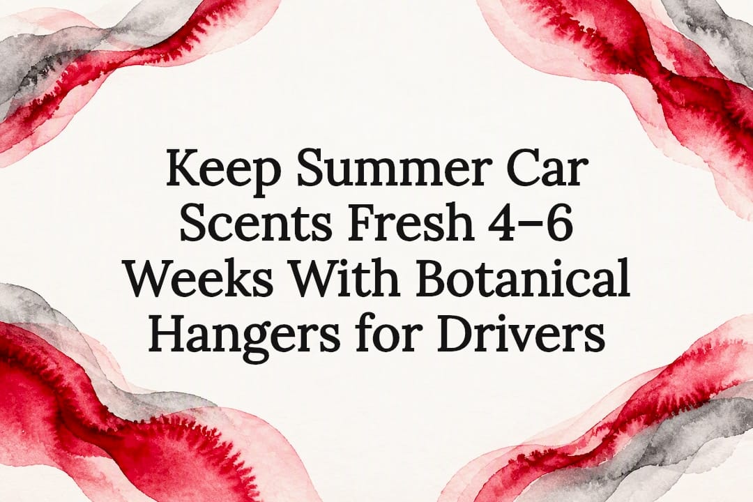 Decorative summer car scent title card
