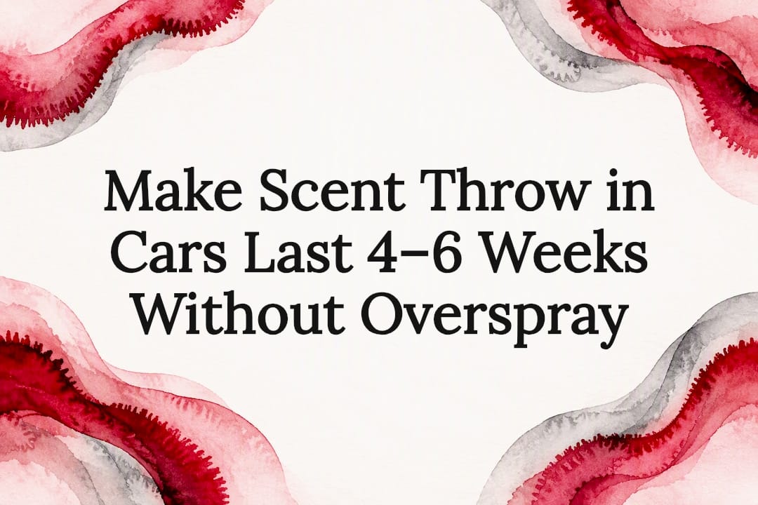 Decorative title card for lasting car scent